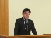 長野市薬剤師会新年会であいさつする小澤会長