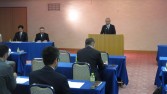 県医機販協の総会であいさつする上野会長